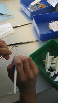 Ceramic tech at bench